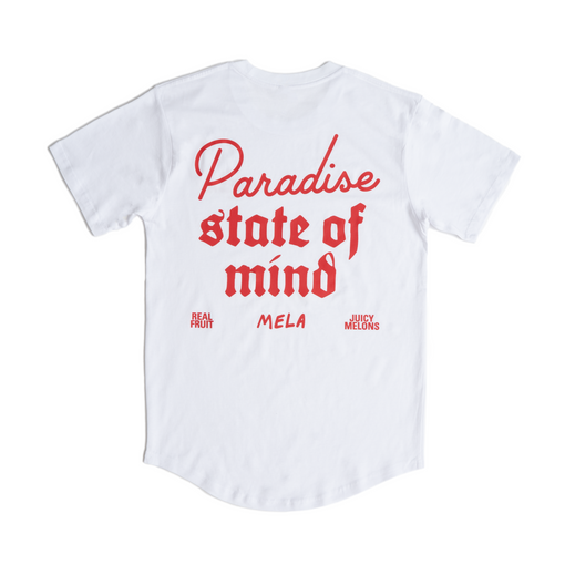 Paradise state of mind white t-shirt