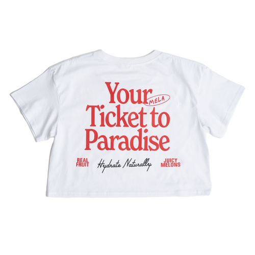 Womens Cropped T-shirt Your Ticket to liquid Paradise